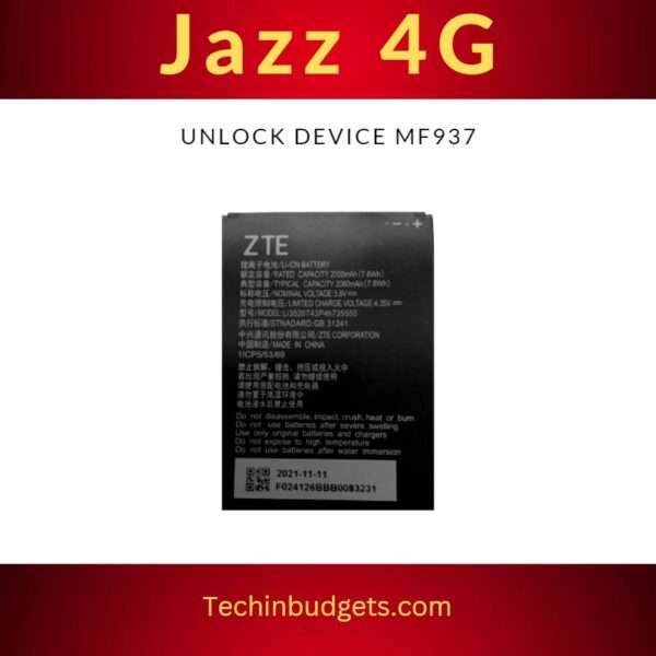 Jazz 4g mf937 unlock device