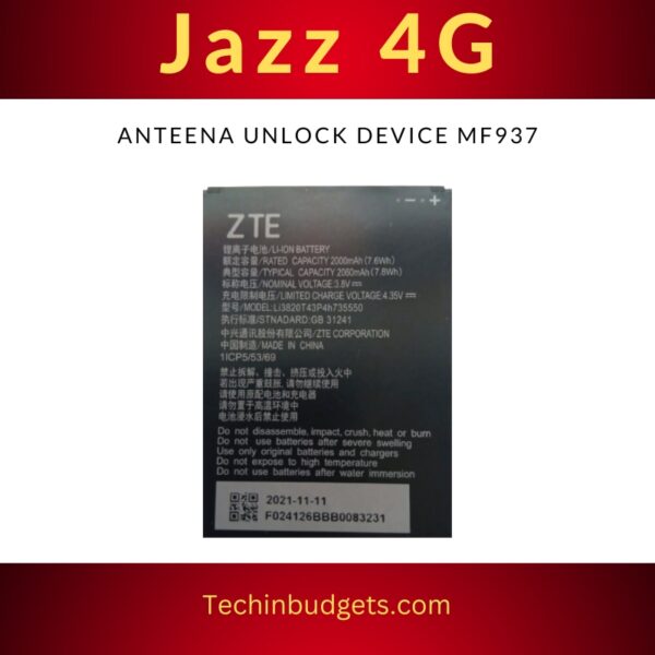 Jazz 4g mf937 Anteena Unlock Device