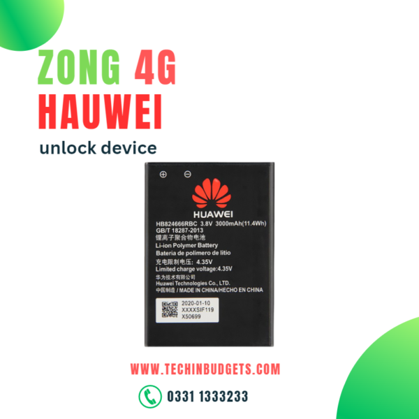 Zong 4g bolt+ Huawei Device Unlock