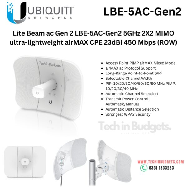 Ubiquiti LiteBeam LBE-5AC-GEN2-EU