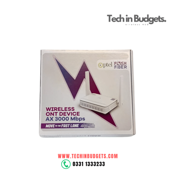 ZTE F1611A WiFi 6 GPON ONT Flash Fiber Ptcl Router